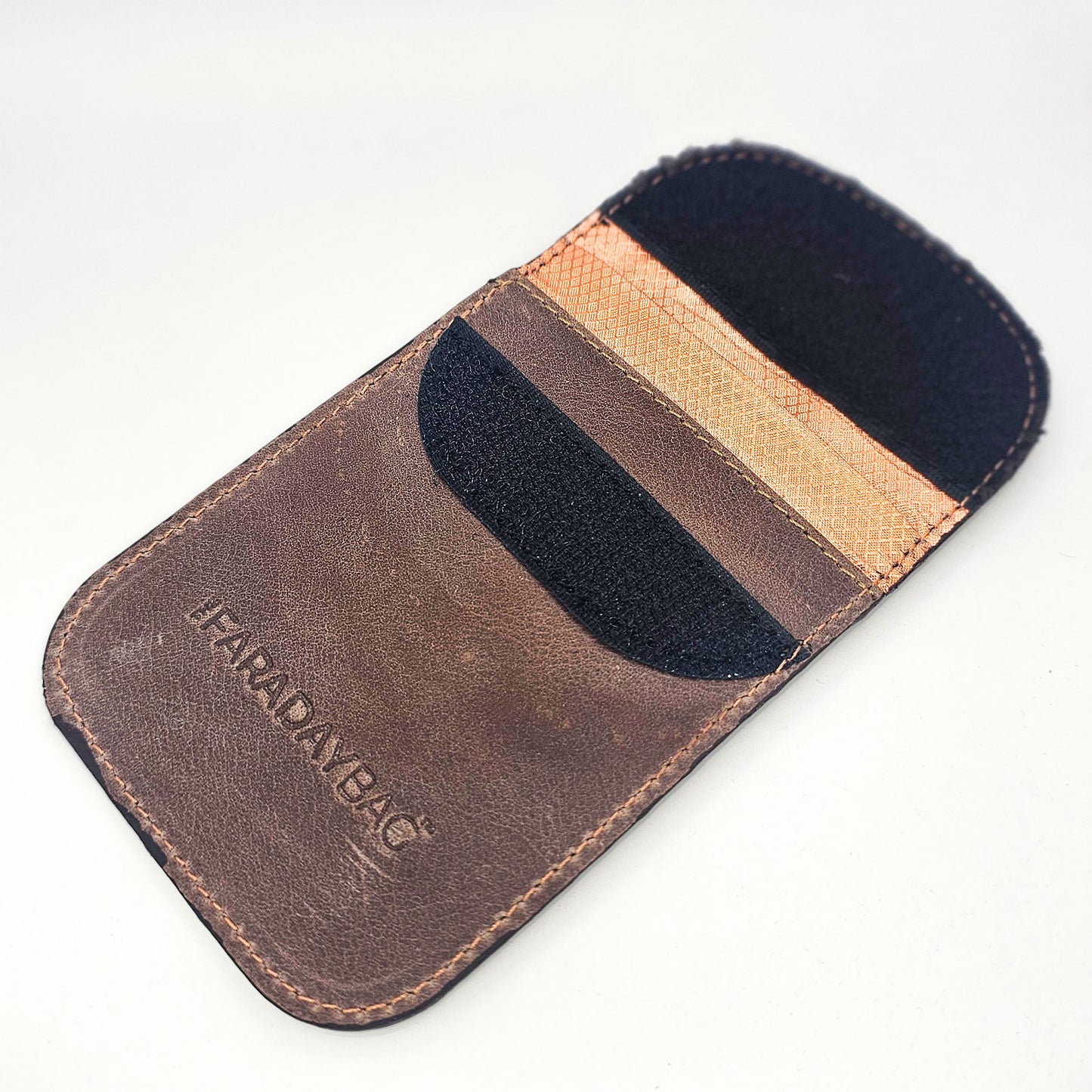 Leather Faraday Bag Key Fob - Brown