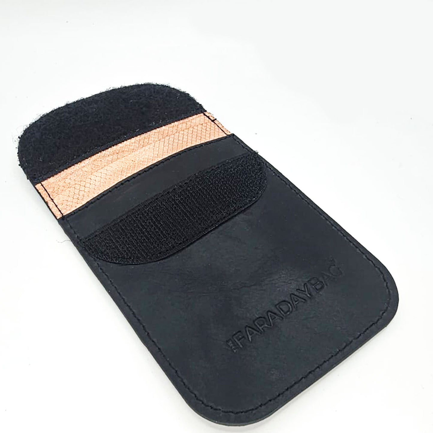Leather Faraday Bag Key Fob - Black