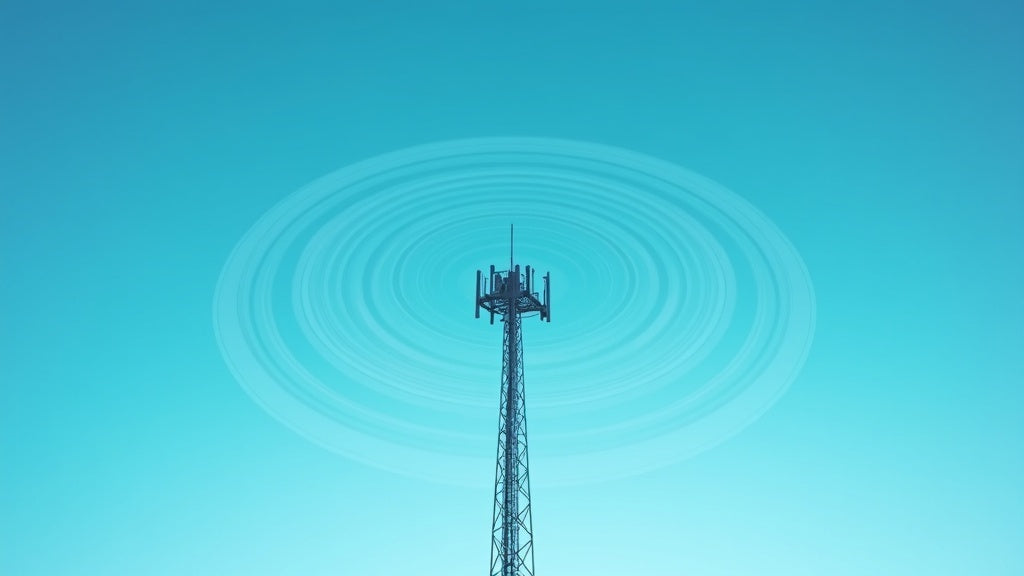 5G cellular tower emitting radio-frequency signals