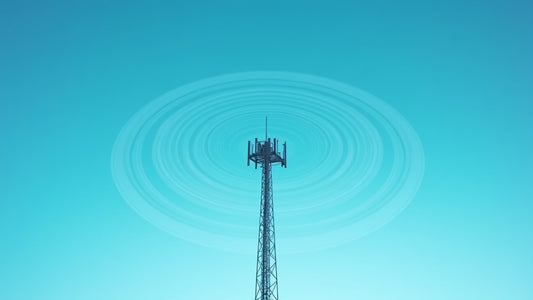 5G cellular tower emitting radio-frequency signals