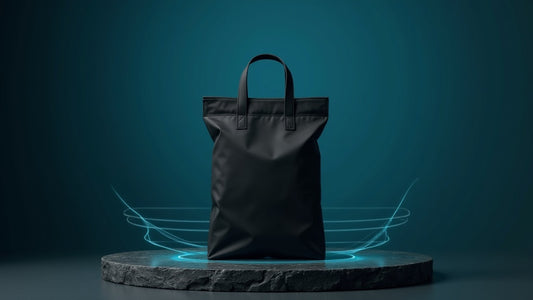 A Faraday bag with electromagnetic field lines curving around it