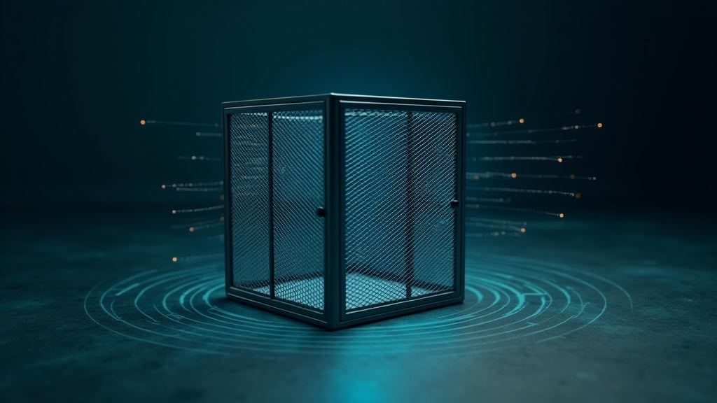 A Faraday cage deflecting electromagnetic field lines
