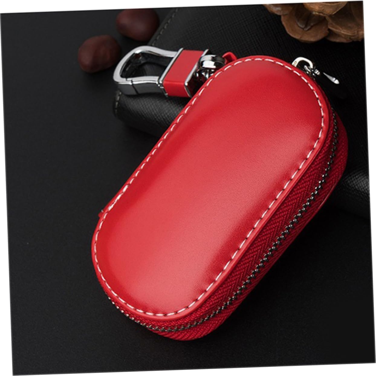 Leather Faraday Bag for Key Fob - Keyless Entry RFID Blocking Pouch