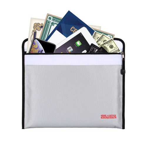 Fireproof Money Document Bag (38x28cm) – Waterproof & Secure
