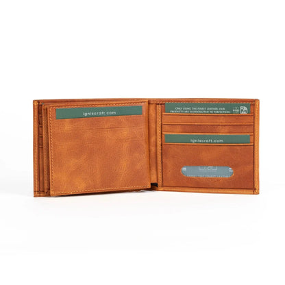 Ignis Craft Bifold Leather Wallet | Essential Amber