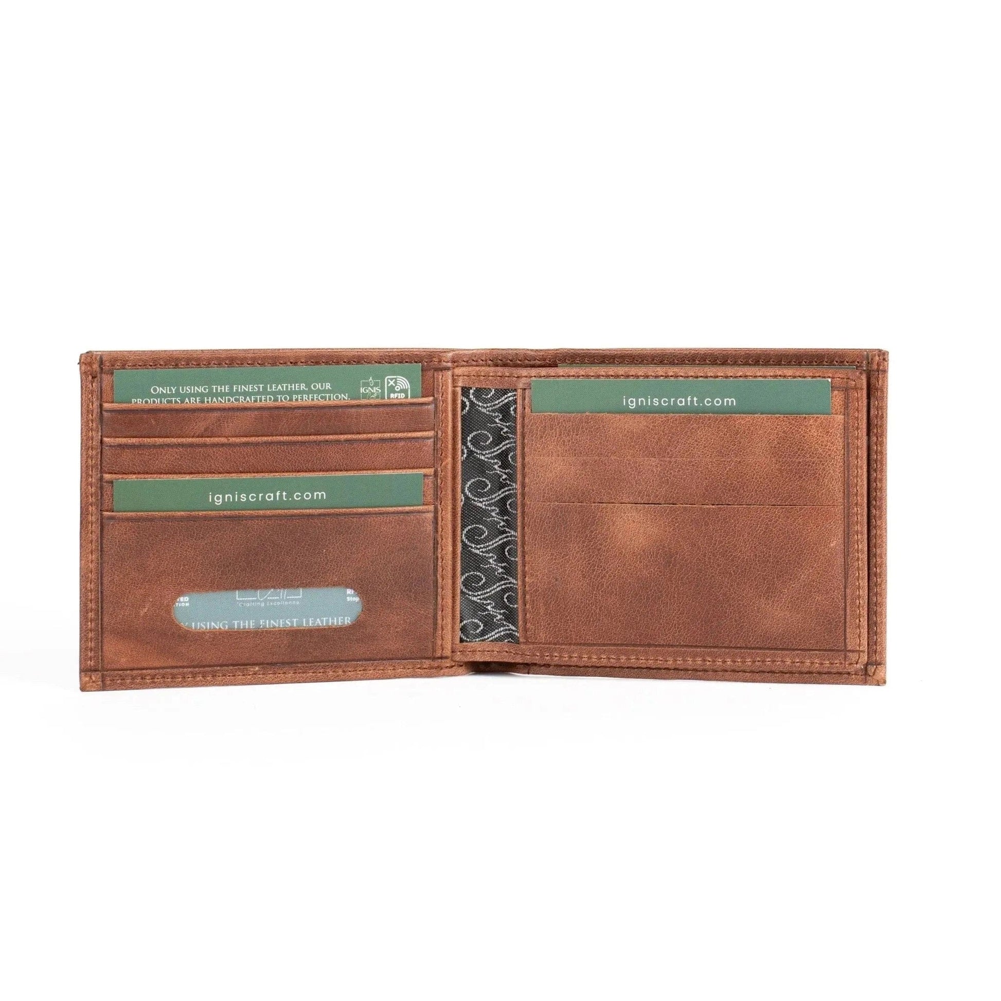 Ignis Craft Bifold Leather Wallet | Solo Dynamic Agate