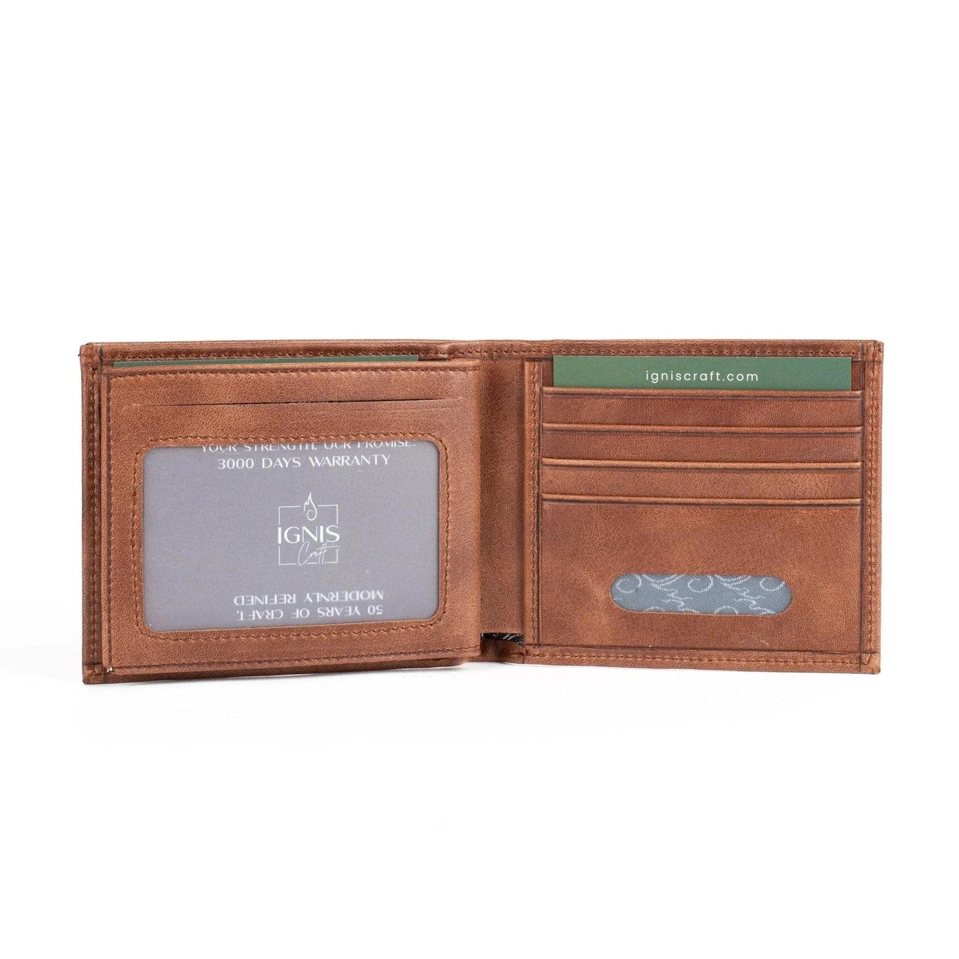 Ignis Craft Bifold Leather Wallet | Solo Dynamic Agate