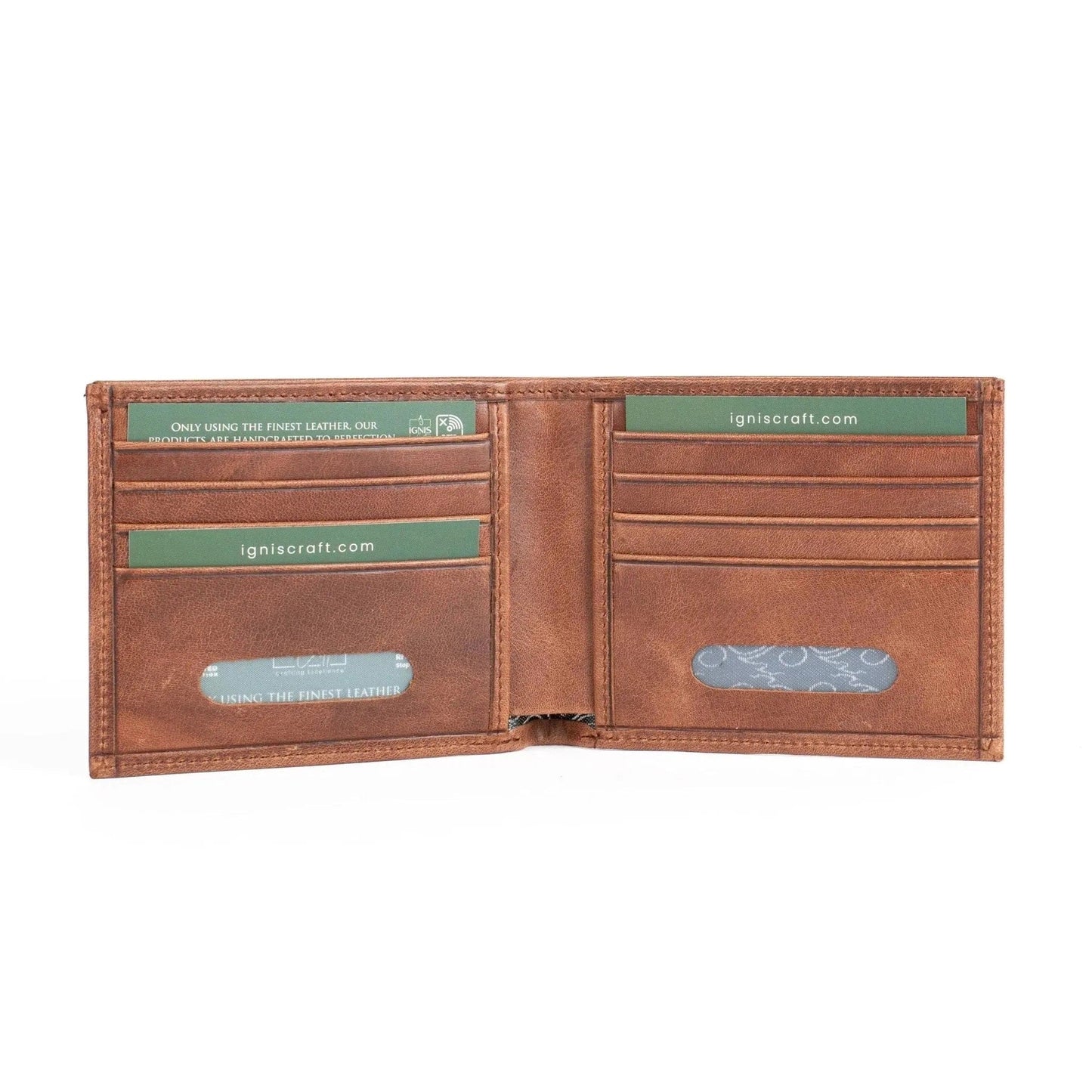 Ignis Craft Bifold Leather Wallet | Solo Dynamic Agate