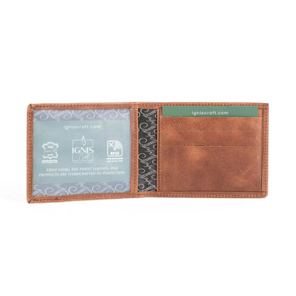 Ignis Craft Bifold Leather Wallet | Solo Dynamic Agate