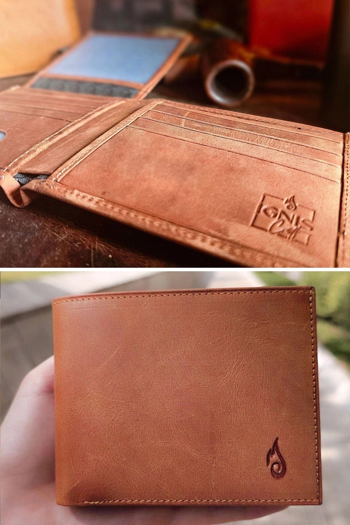 Ignis Craft Bifold Leather Wallet | Solstice 4 Amber