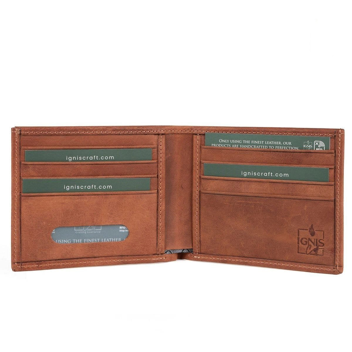 Ignis Craft Bifold Leather Wallet | Soloist Amber