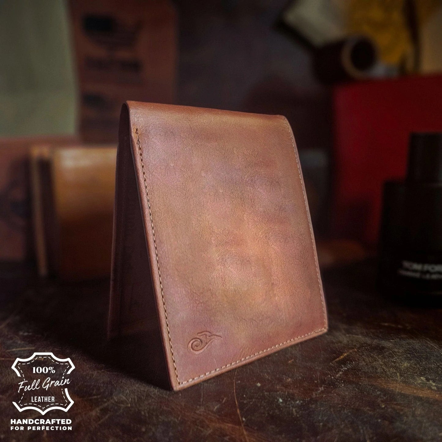 Ignis Craft Bifold Leather Wallet | Soloist Amber