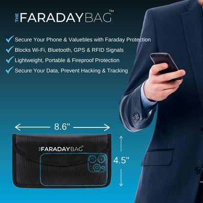 Faraday Bag 4-Pack | Fireproof, Signal Blocking & Waterproof