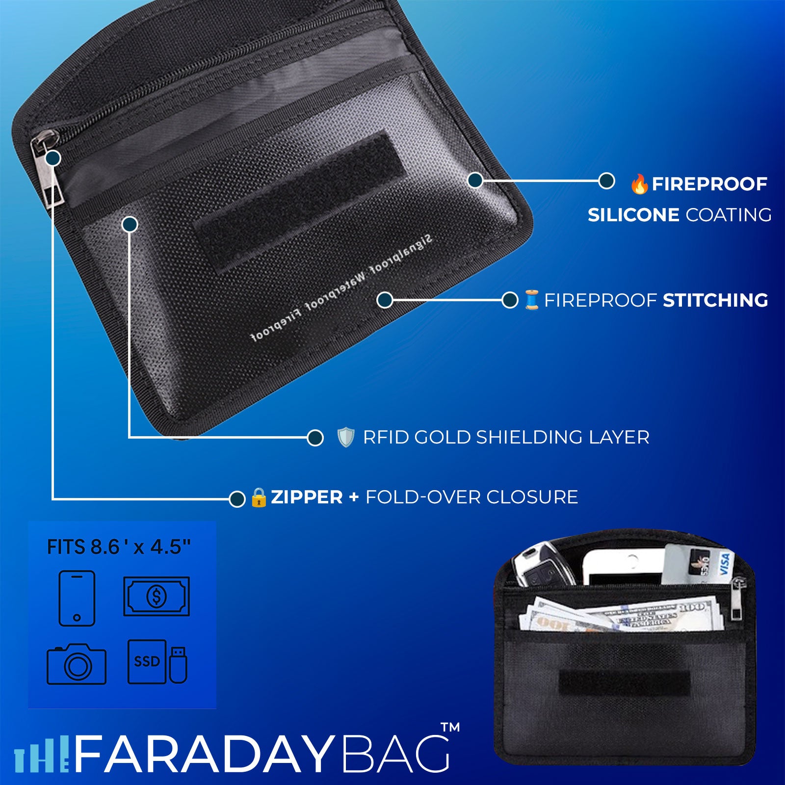 Faraday Bag for Phone | Fireproof & Waterproof 