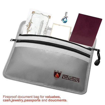 Fireproof Document Bag (27x17.5cm) – Waterproof & Secure