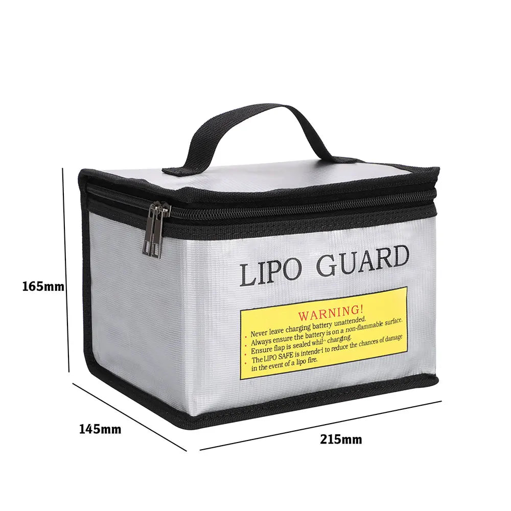 Lipo Battery Fireproof Bag (215x145x165mm) – Explosion & Heat Resistant