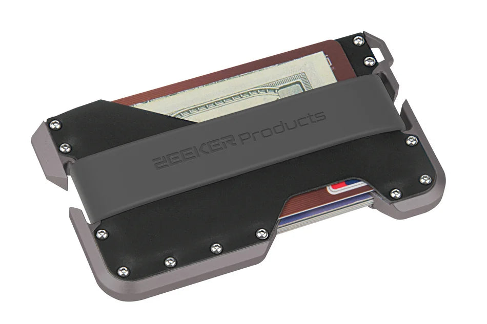 ZEEKER aluminium and leather RFID blocking card holder — view 19