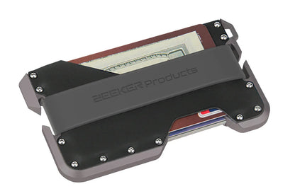 ZEEKER aluminium and leather RFID blocking card holder — view 19