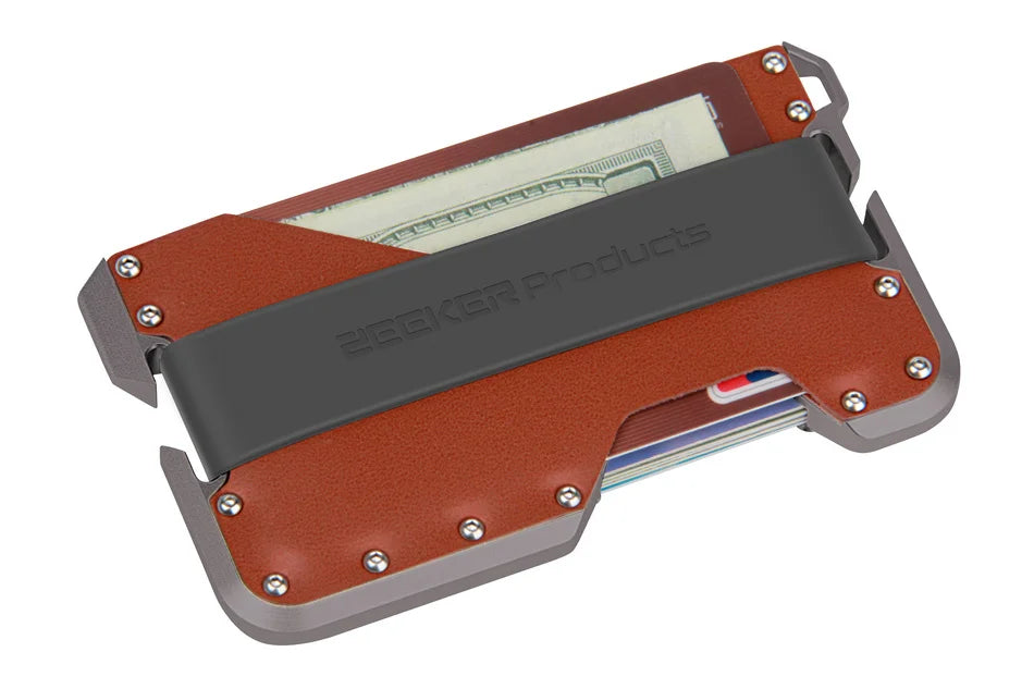 ZEEKER aluminium and leather RFID blocking card holder — view 11