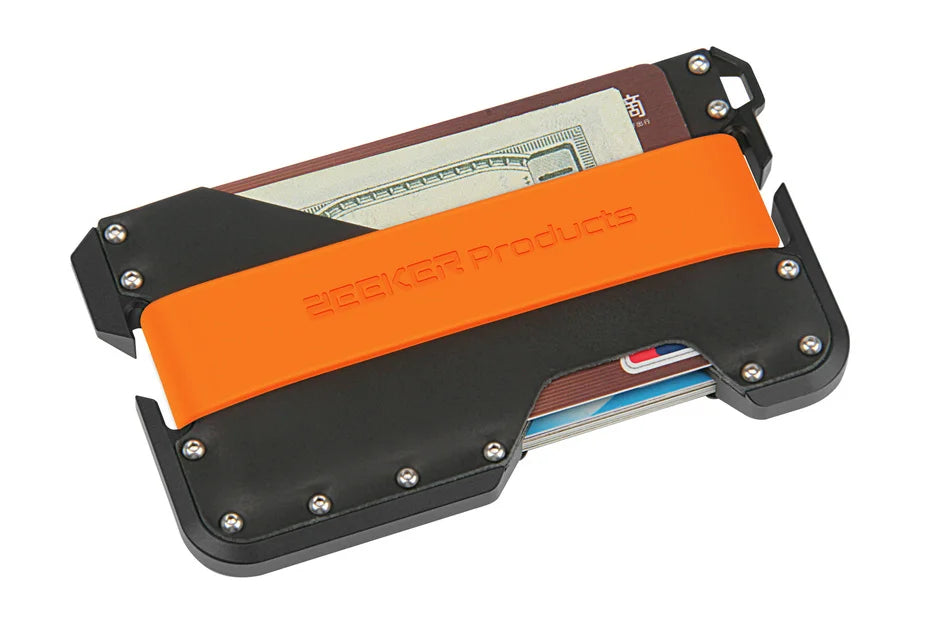 ZEEKER aluminium and leather RFID blocking card holder — view 25
