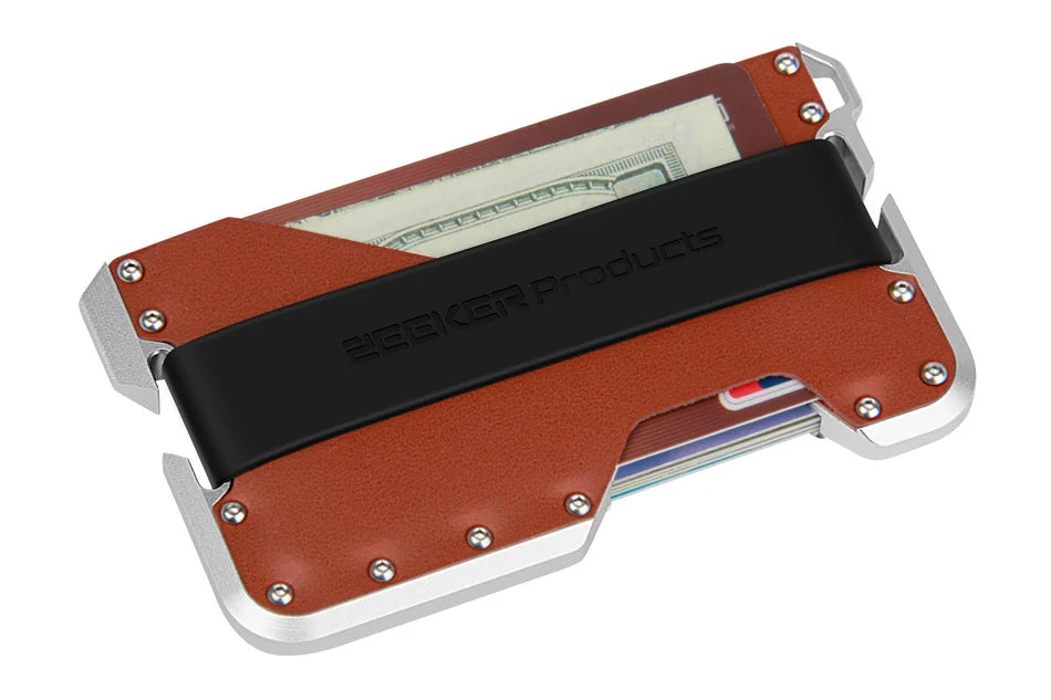 ZEEKER aluminium and leather RFID blocking card holder — view 15