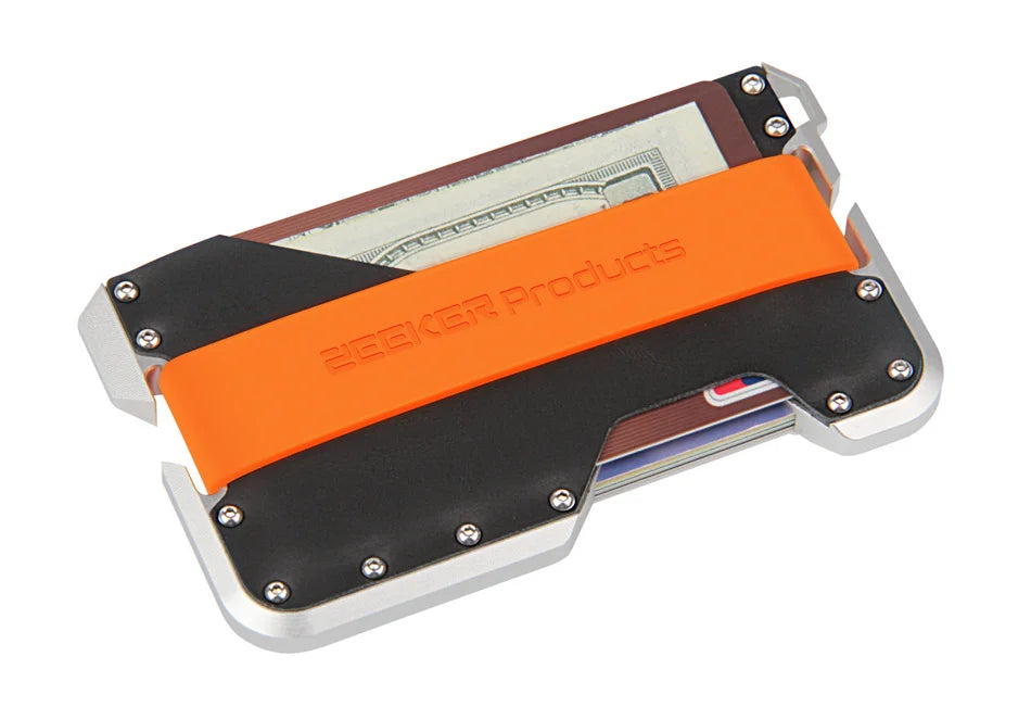 ZEEKER aluminium and leather RFID blocking card holder — view 23