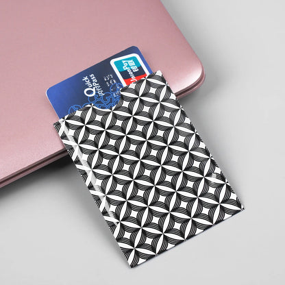 Patterned RFID blocking card sleeve with a contactless card — image 3