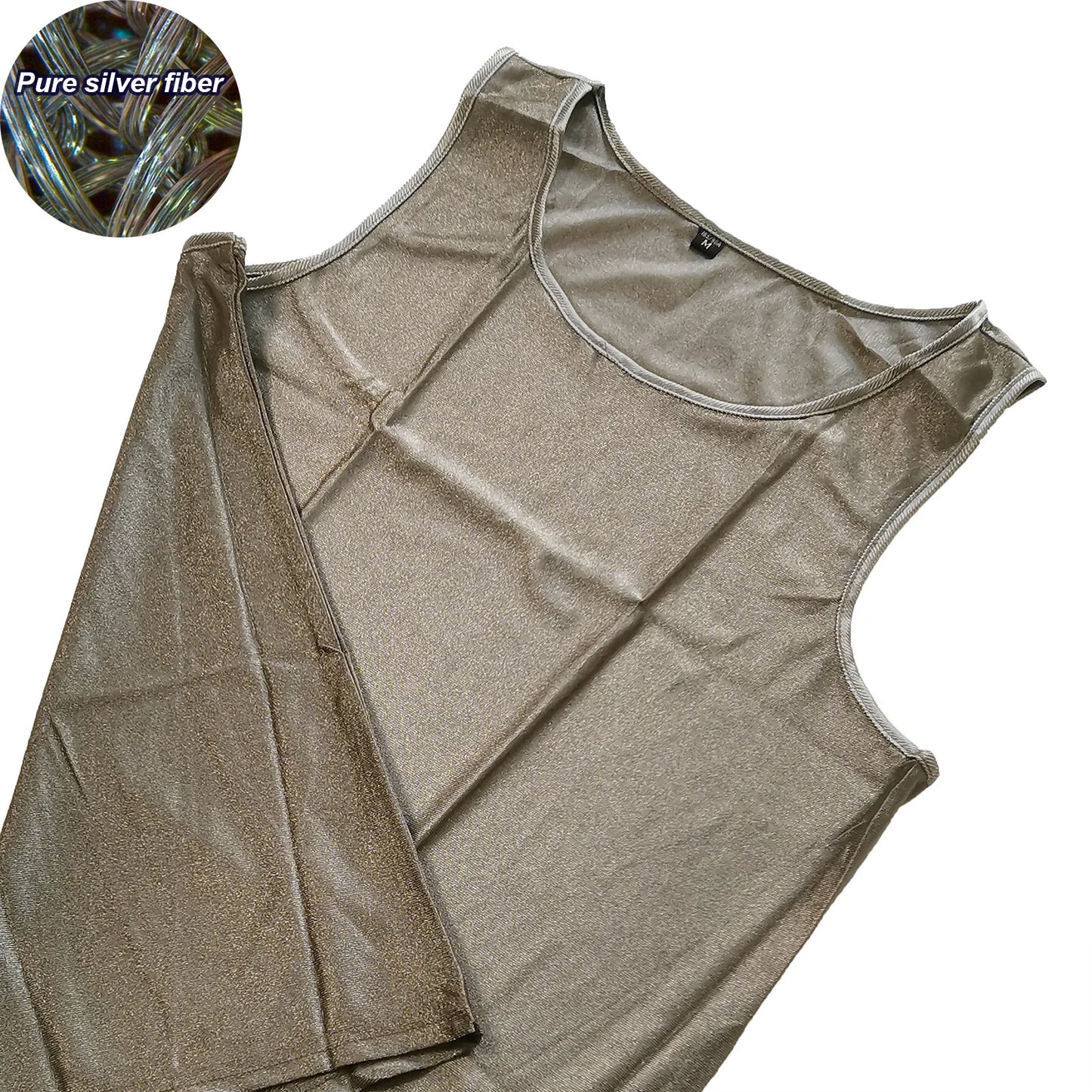 Conductive Silver Fiber Sleeveless Shirt | EMF & RF Blocking Vest