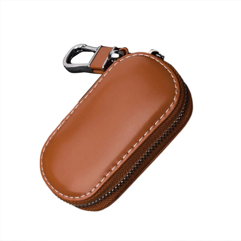 Leather Faraday Bag for Key Fob - Keyless Entry RFID Blocking Pouch