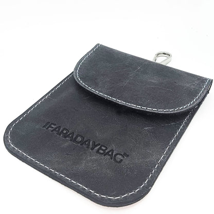 Leather Faraday Bag Key Fob - 2 Pack 