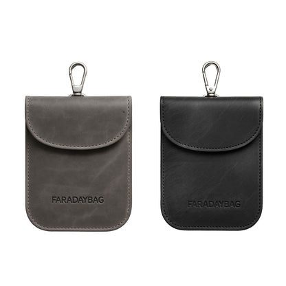 Leather Faraday Bag Key Fob - 2 Pack 