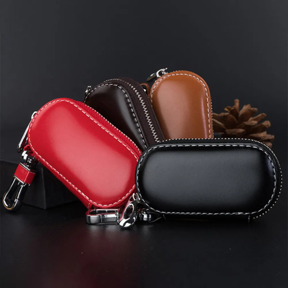 Leather Faraday Bag for Key Fob - Keyless Entry RFID Blocking Pouch