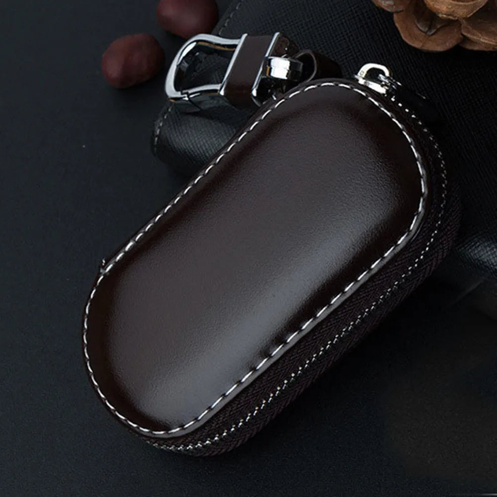 Leather Faraday Bag for Key Fob - Keyless Entry RFID Blocking Pouch