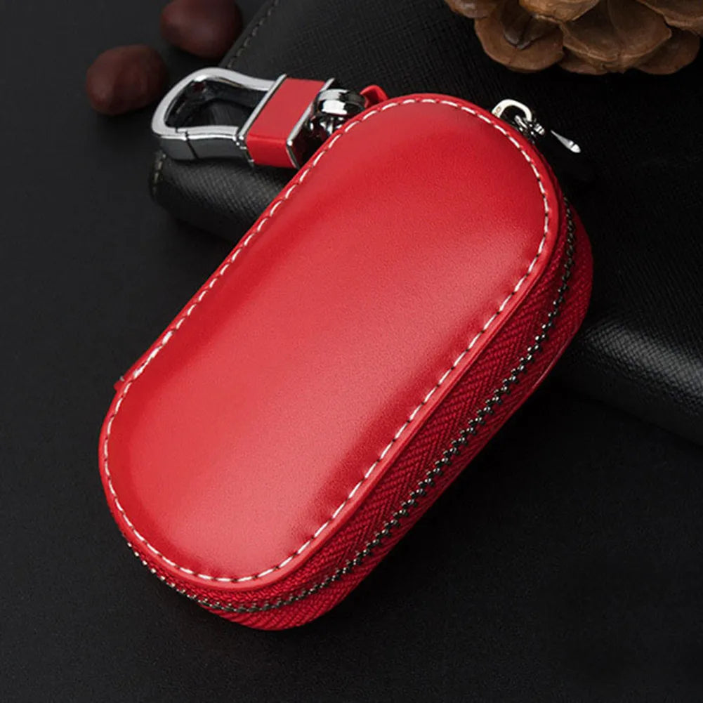 Leather Faraday Bag for Key Fob - Keyless Entry RFID Blocking Pouch