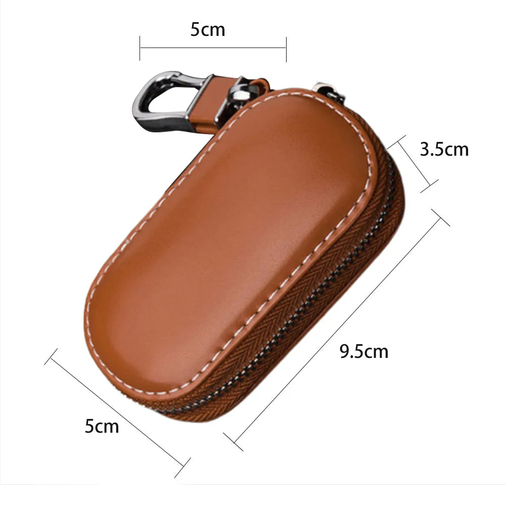 Leather Faraday Bag for Key Fob - Keyless Entry RFID Blocking Pouch