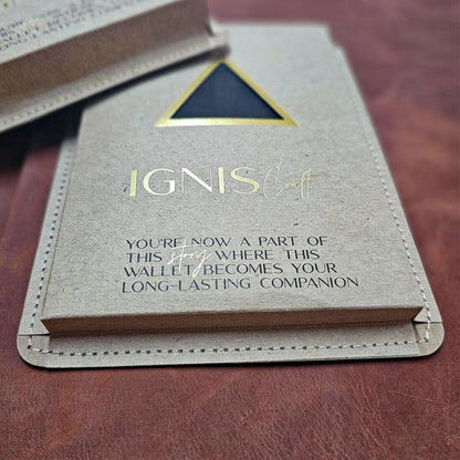 Ignis Craft Leather Passport Wallet | Voyager Amber