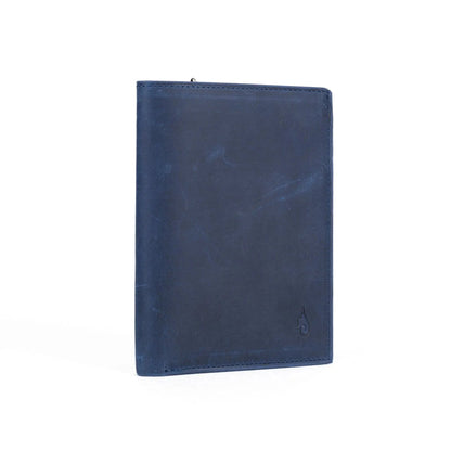 Ignis Craft Leather Passport Wallet | Voyager Sapphire