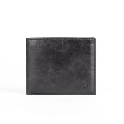 Ignis Craft Mens Leather Bifold Wallet | Solo Dynamic Obsidian