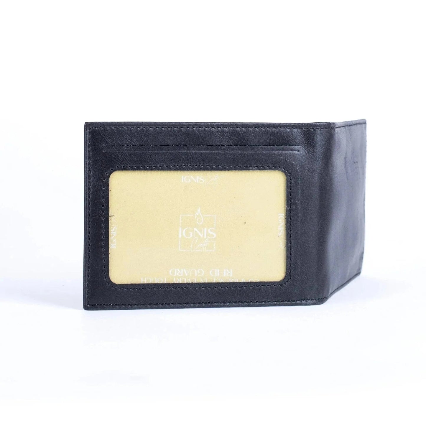 Ignis Craft Mens Leather Bifold Wallet | Solo Dynamic Obsidian