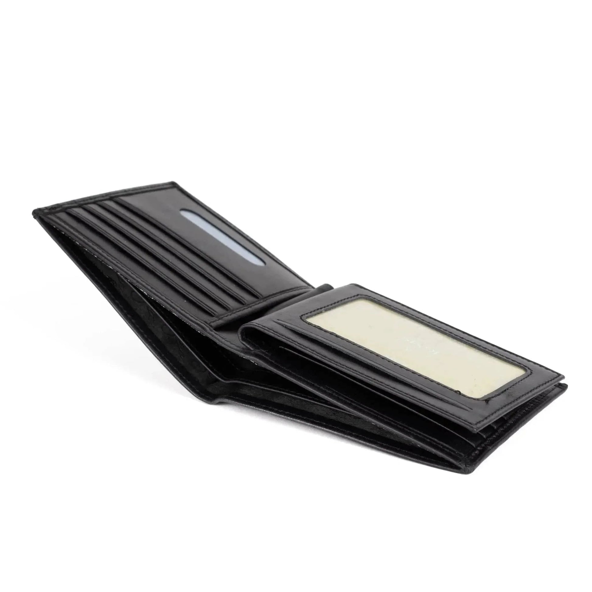 Ignis Craft Mens Leather Bifold Wallet | Solo Dynamic Obsidian