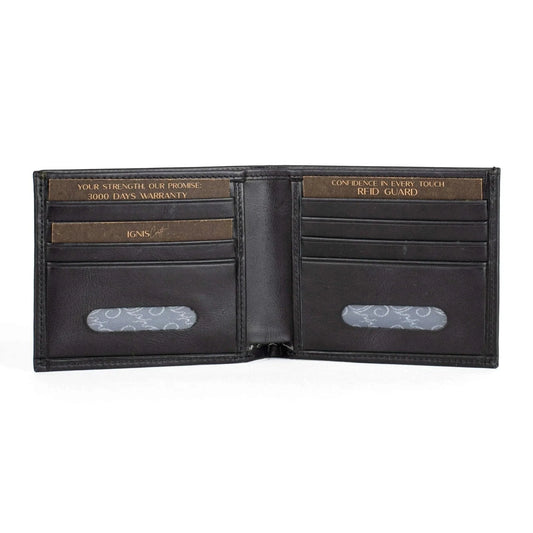 Ignis Craft Mens Leather Bifold Wallet | Soloist Obsidian