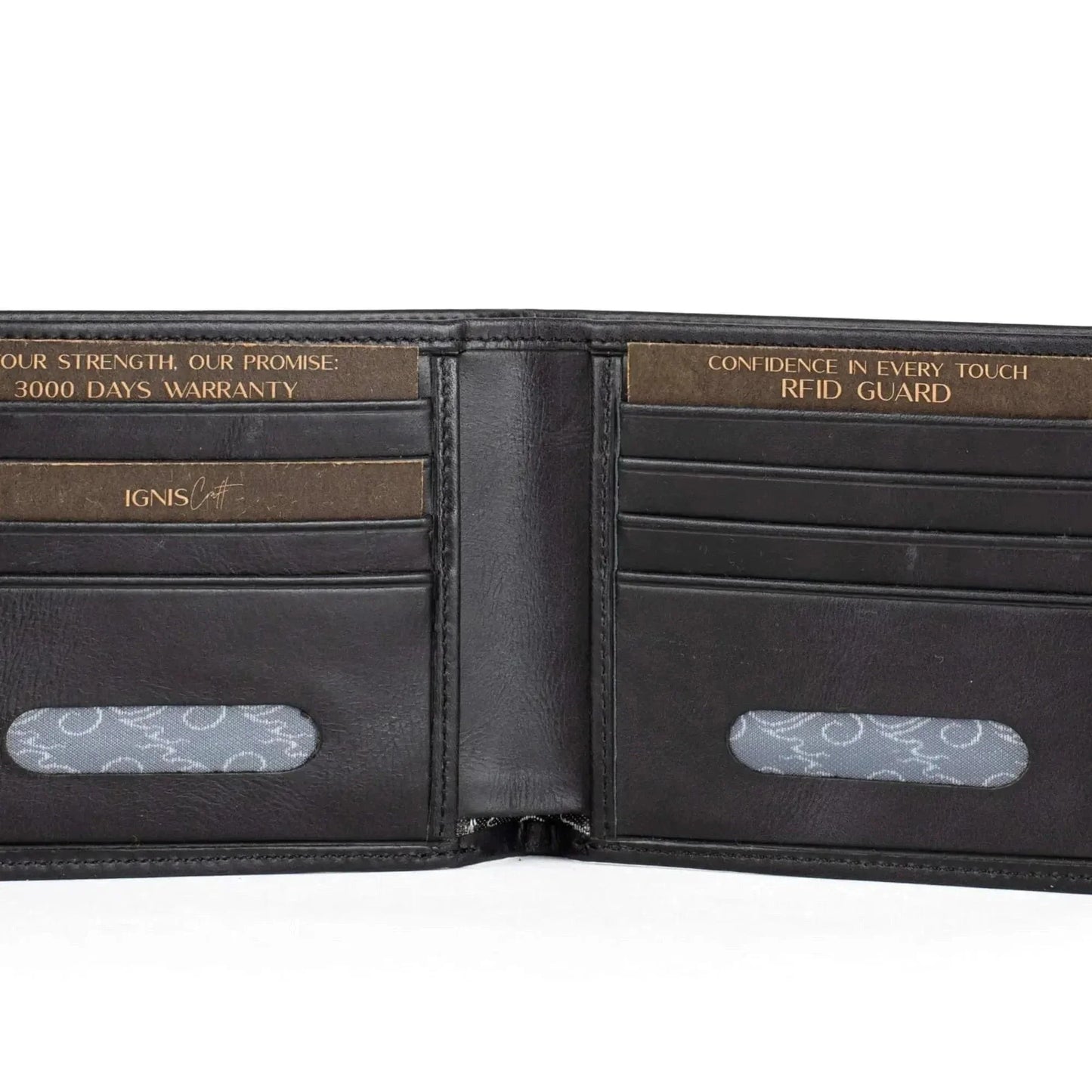 Ignis Craft Mens Leather Bifold Wallet | Soloist Obsidian