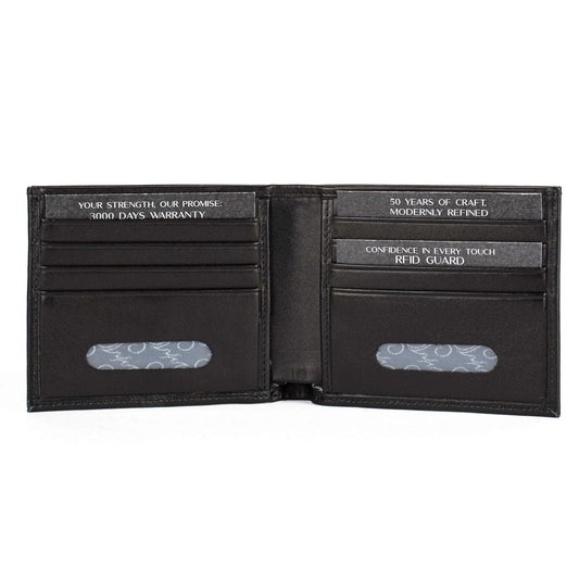 Ignis Craft Mens Leather Bifold Wallet | Soloist Onyx