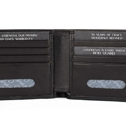 Ignis Craft Mens Leather Bifold Wallet | Soloist Onyx