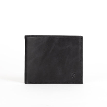 Ignis Craft Mens Leather Bifold Wallet | Solstice 4 Obsidian