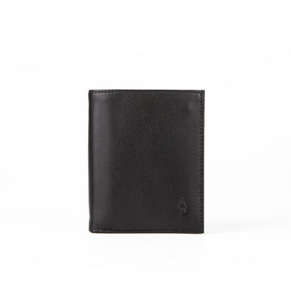 Ignis Craft Mens Leather Vertical Bifold Wallet | Capsule Onyx