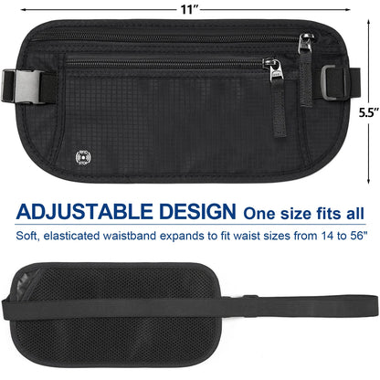 RFID Blocking Travel - RFID Blocking Travel Money Belt - Slim Passport Holder