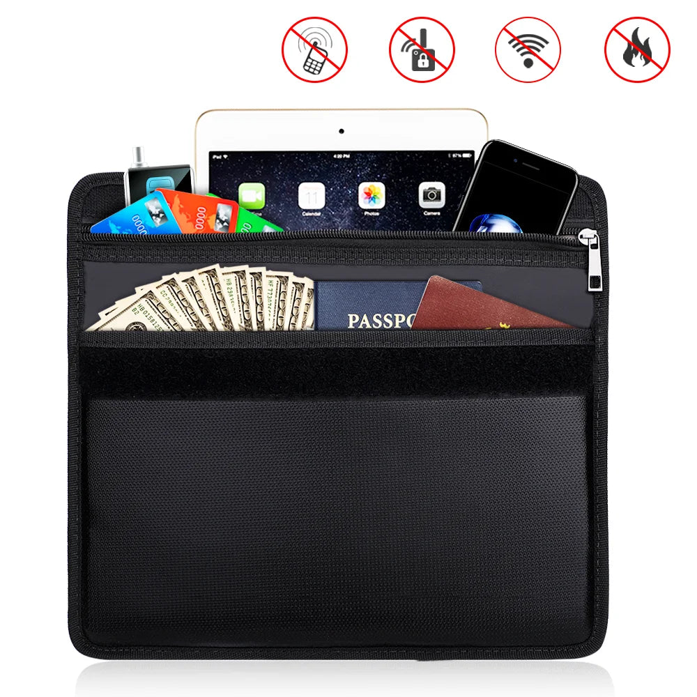Double-layer fireproof shielding pouch for phones and cards — view 6