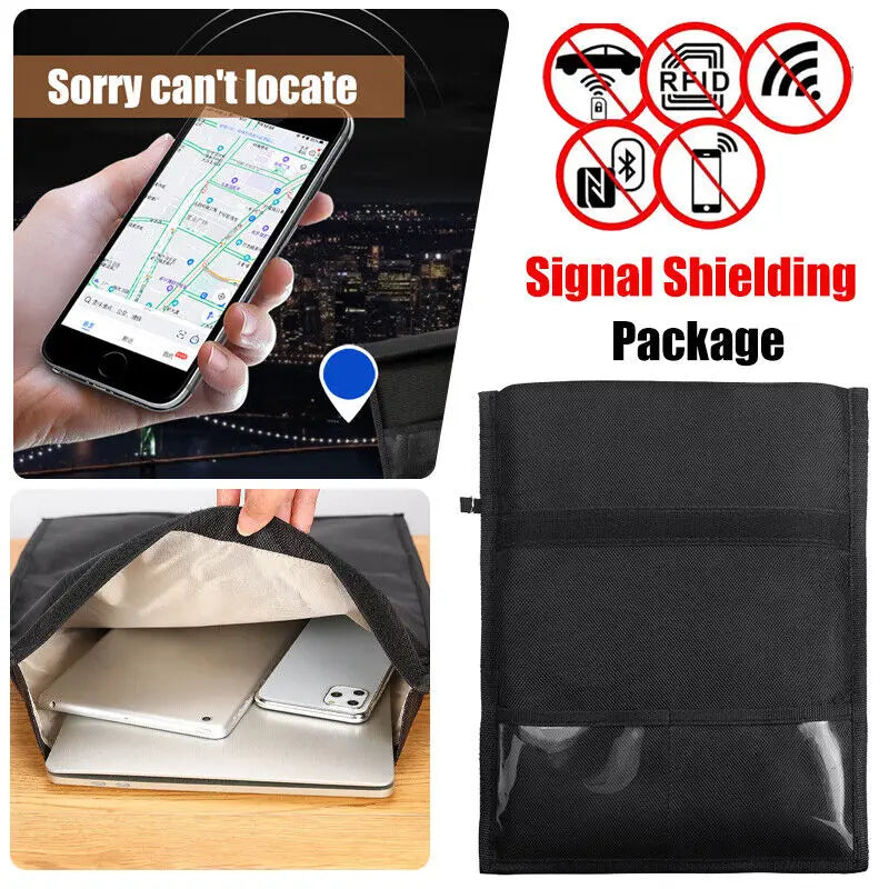 RFID Shielding Faraday Bag | Anti-Tracking Signal Blocker | 3 Sizes