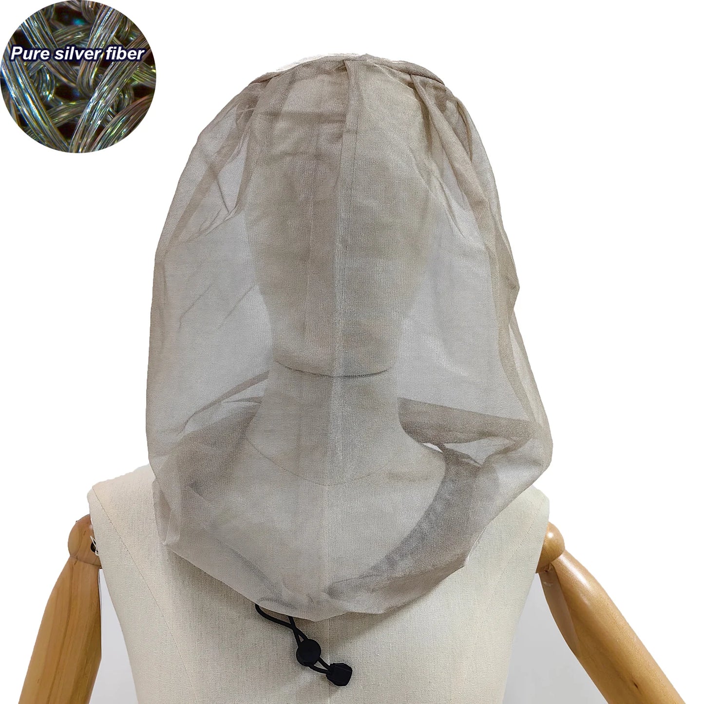 EMF Head Protection 100% Silver Fiber Shield Mesh Cap